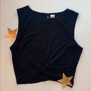 H&M Divided 🖤 Cross Front Crop Top